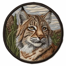 Bobcat Patch Iron-on Applique Big Cats Badge Wild Animal Mountain Nature Roaring