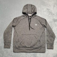 Adidas Hoodie Boys XL Gray Long Sleeve Hooded Climawarm 100 Polyester Classic