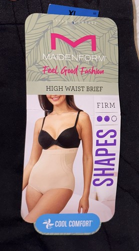 MAIDENFORM Feel Good Fashion BLACK Firm Control High Waist Brief Womens S XL 2XL - Picture 6 of 11