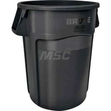 Rubbermaid 1867531 BRUTE Heavy Duty 32 Gallon Round Black Trash Can