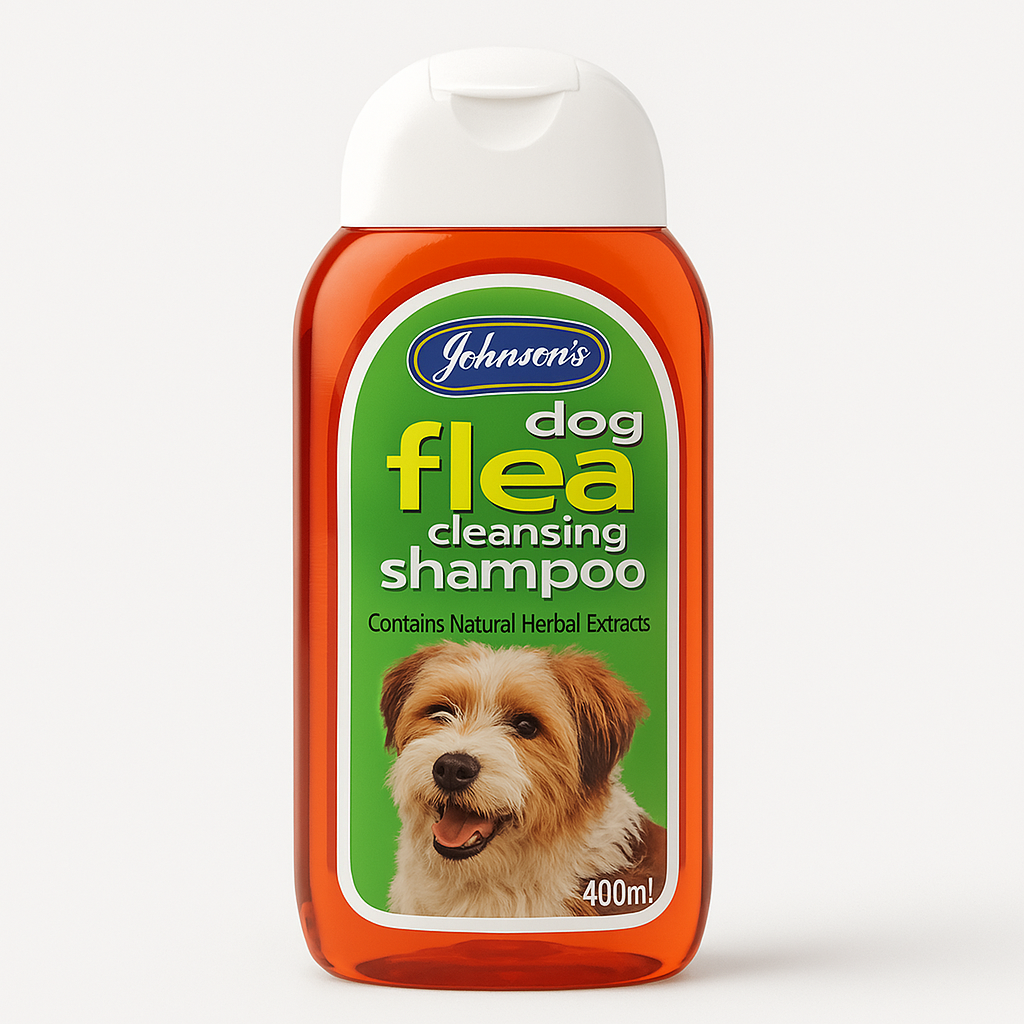 Johnson's Natural Herbal Dog Flea Cleansing Shampoo 400ml Treatment