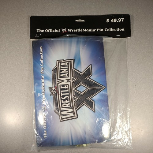 RARO WRESTLEMANIA XX 20 Pines Juego de Insignias Colección Cinturones de Lucha Libre WWE Sellados eBay