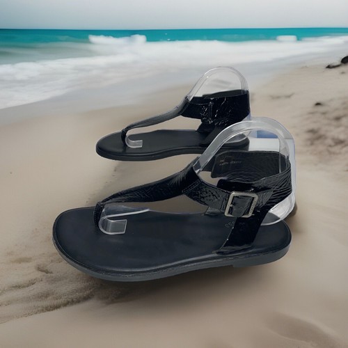 Sandalias KORK EASY CATRIONA Puntera Tanga Tobillo Correa Charol Talla 9 - Imagen 2 de 14