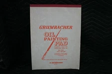 Vintage M. Grumbacher Oil Painting Pad Plastic Coated Canvas Grain 12x16