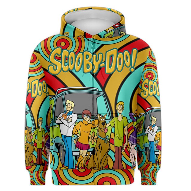 Scooby Doo Hoodie New Fullprint Men's Zipper Hoodie eBay