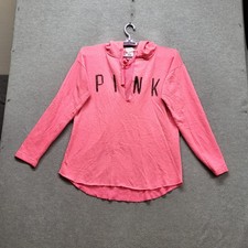 Victoria's Secret PINK Women Hoodie L Logo Drawstring Long Sleeve