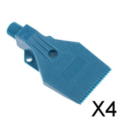4X 1/4''Male Air Wind Jet Blasluftdüse Druckluftmesser Düse Blau