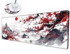 Cherry Blossom Mouse Pad Sakura 36x12 Inch Large Extended Gaming Desk Mat
