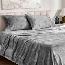 Bare Home Microplush Sheet Set, Deep Pocket, Extra Soft Velvety Bedding Set