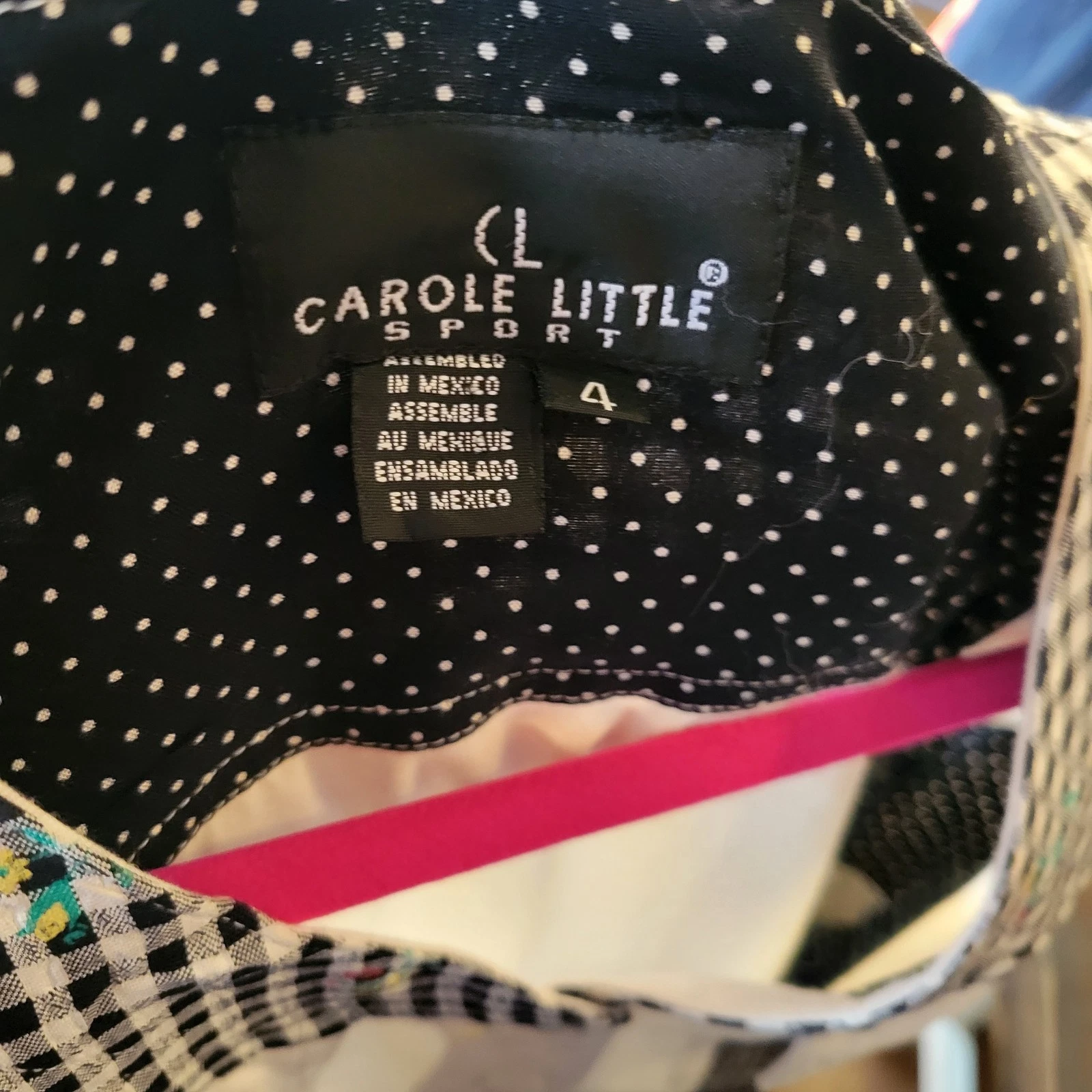 VETEMENTS Maxi abito donna Carole Miller Sport blu navy e bianco a pois taglia 4 vintage