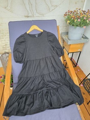 Monki Damen Sommer Kleid Schwarz Gr. XS