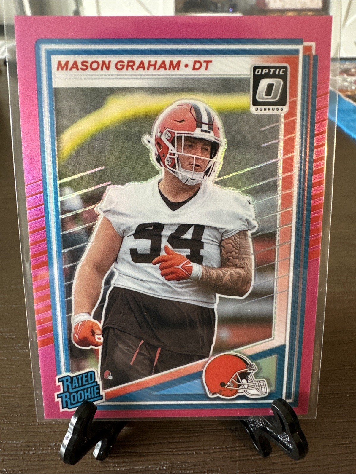 2025 Panini Donruss - Rated Rookie Mason Graham #340 Optic Preview Pink Prizm...