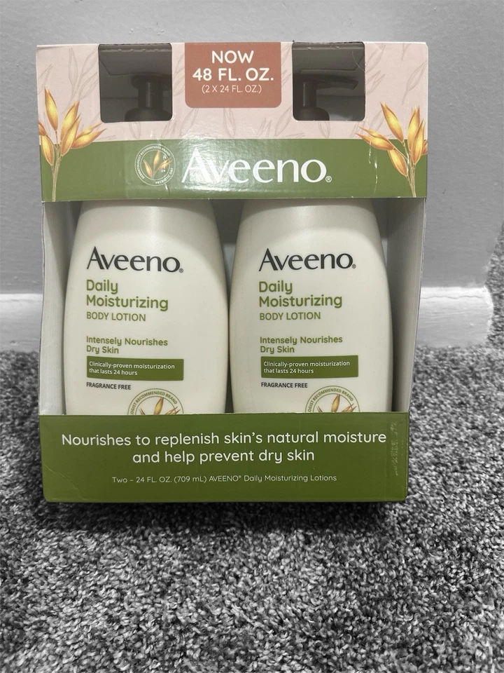 PACK DE 2 / Loción corporal hidratante diaria Aveeno - 24 fl oz (709 g) sin fragancia Foto 2 de 4