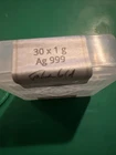 30 X 1 GRAM GEIGER EDELMETALLE .999 FINE SILVER BARS ORIGINAL MINT SEALED BOX