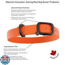 Waterproof Dog Collar - Durable, Comfortable and Adjustable Outdoor Dog Colla...
