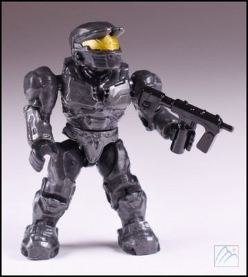 HALO MEGA BLOKS UNSC DARK GRAY STEEL SPARTAN MARK IV MINI FIGURE 97520 TRIBUTE