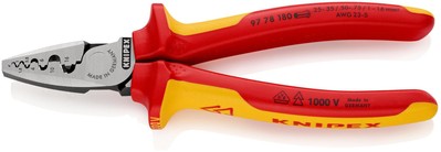 Aderendhülsenzange Gesamt-L.180mm 0,25-16,0(AWG 23-5)mm² pol.Mehrkomp-Hüllen VDE
