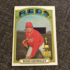 1972 Topps Rookie Cup Card #99 Ross Grimsley Cincinnati Reds Nm Free Shipping!. rookie card picture