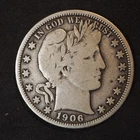 1906 **O** BARBER SILVER HALF DOLLAR ***NICE COIN!***  FREE SHIPPING! C1930