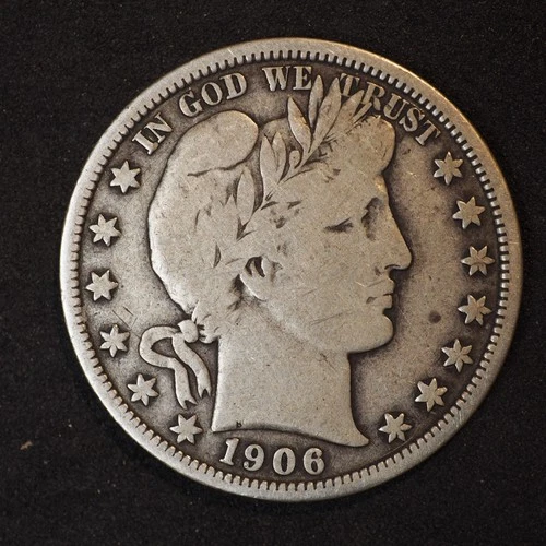 1906 **O** BARBER SILVER HALF DOLLAR ***NICE COIN!***  FREE SHIPPING! C1930