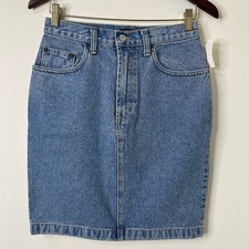 Sz 6 NWT 90s Y2k VTG GAP High Waisted Denim Midi Skirt Jean Western Americana 00