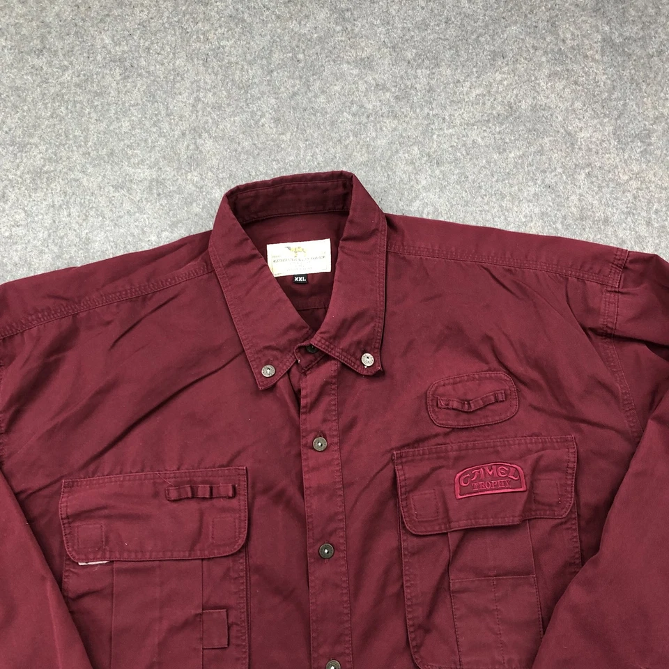 Vintage Camel Trophy Shirt Mens 2XL Button Up Outdoor Utility Safari Pockets - Image 4 of 4