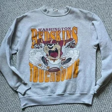 Washington Redskins Taz Looney Tunes Grey Unisex Crewneck Sweatshirt KH18905