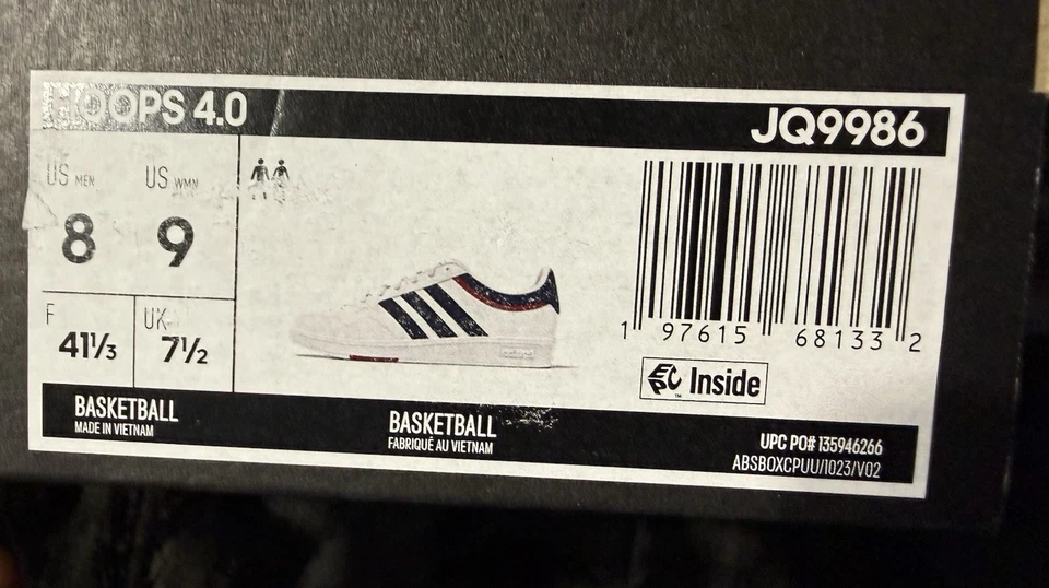 Adidas Hoops 4.0, (8 Men/10 Women), NWT in Box - Image 2 of 4