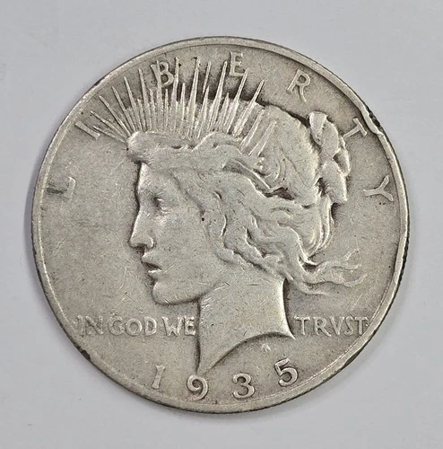 1935 S 90% Silver Peace Dollar VG Better Date #2A