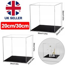 Large Acrylic Display Case Dustproof-Box Perspex Clear Collectibles Model UK