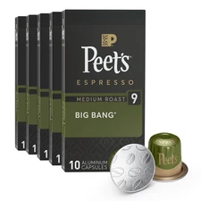 Peet's Coffee, Medium Roast Espresso Capsules, Compatible with Nespresso Origina