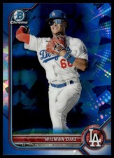 2022 Bowman Draft Sapphire Edition #BDC-167 Wilman Diaz Los Angeles Dodgers NM+