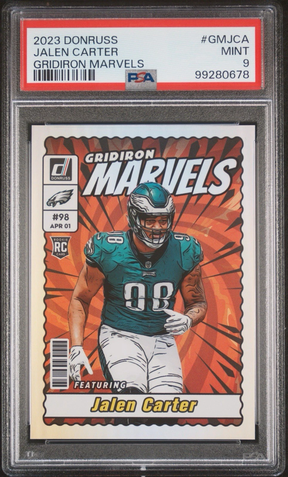 Jalen Carter Panini Donruss Gridiron Marvels #GMJCA Base