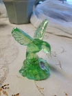 Fenton Iridescent Green Glass Hummingbird 5066 JD