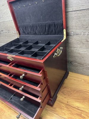 Thomas Pacconi Museum Series Wood Jewelry Chest Box Cherry Finish