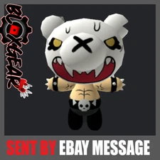 R0BL0X Liquid Death Murder Deddy Bear Backpack Toy Code Sent Fast By Ebay Msg