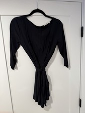 BB Dakota black V-Neck faux wrap mini dress Size 2