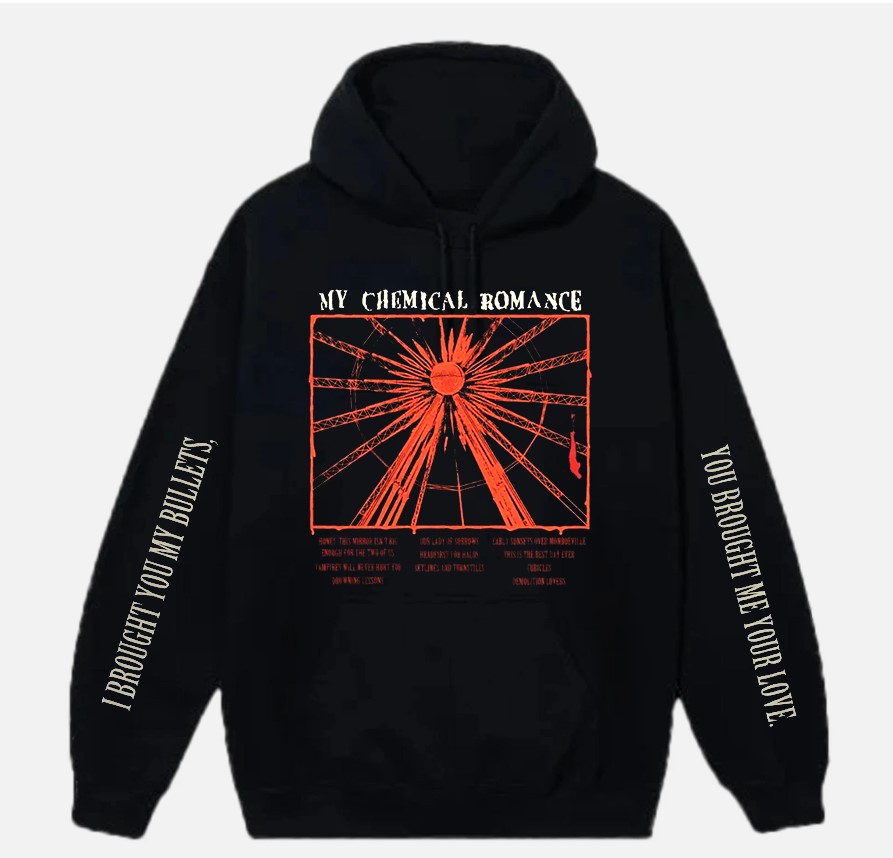 MCR -- bullets shirt My Chemical Romance Band 3D Hoodie For Fan