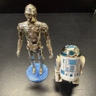 1977 Kenner Star Wars R2-D2 & C-3PO Original Figures Hong Kong No Click No Repro
