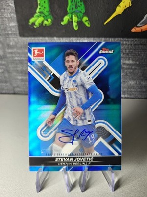 Topps Finest Bundesliga 2021/22 Stevan Jovetic Auto /65 Blue Hertha BSC Numbered