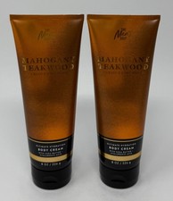 2 BATH  BODY WORKS MAHOGANY TEAKWOOD ULTIMATE HYDRATION CREAM LOTION 8 OZ MEN'S