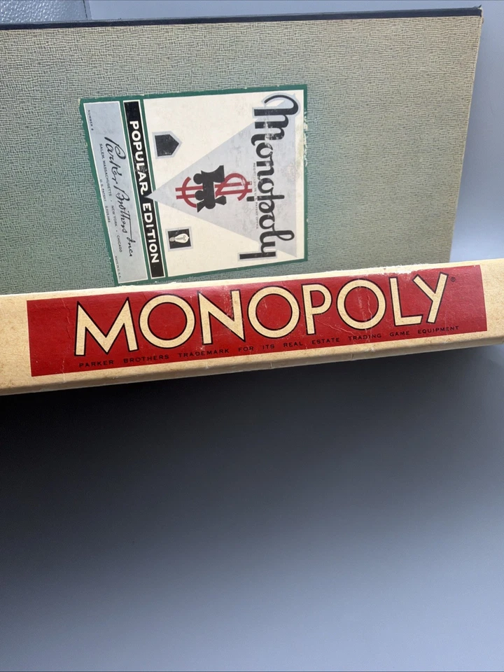 Vtg 1961 Monopoly Board Game By Parker Brothers game Items Sealed Bonus 8 Board - Image 3 of 4