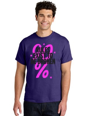 Rules-Exist-To-Be-Broken Mens Graphic Tee, 100% Cotton, Casual Summer Wear