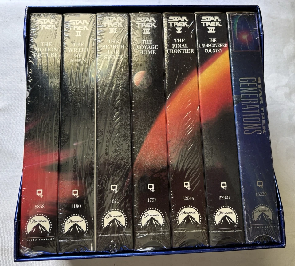STAR TREK MOVIES 1- 6 & GENERATIONS 1996 Box Set 7-VHS Tapes - Image 3 of 4