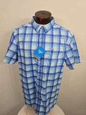 Columbia Super Bluefin Winds Camp  Shirt  XL New With Tags 