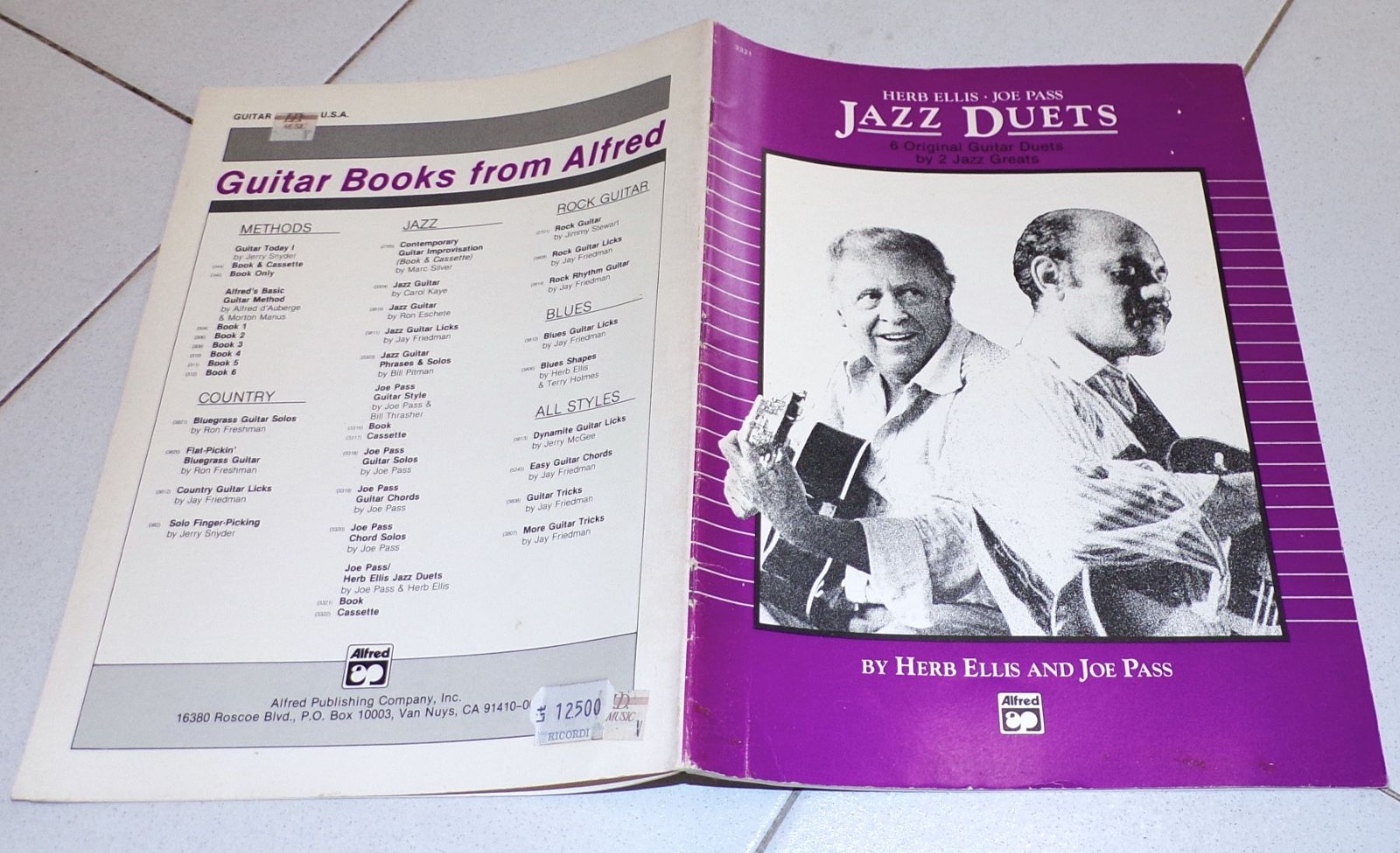 Spartiti HERB ELLIS and JOE PASS Jazz duets - Alfred 1986 chitarra