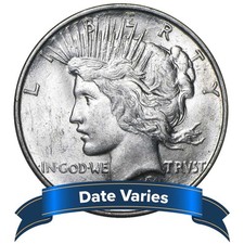 1922 - 1935 $1 Peace Silver Dollar About Uncirculated AU