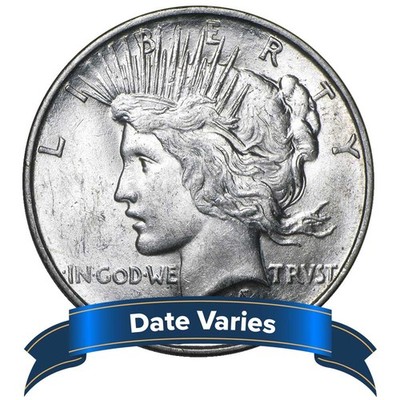 1922 - 1935 $1 Peace Silver Dollar About Uncirculated AU