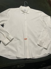Calvin Klein Everyday Active Slim fit/ Wicking Off White Men Dress Shirt Size XL