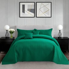 Oversized King Bedspread 128x120 Extra Wide, Modern  Contemporary Look, Ligh...